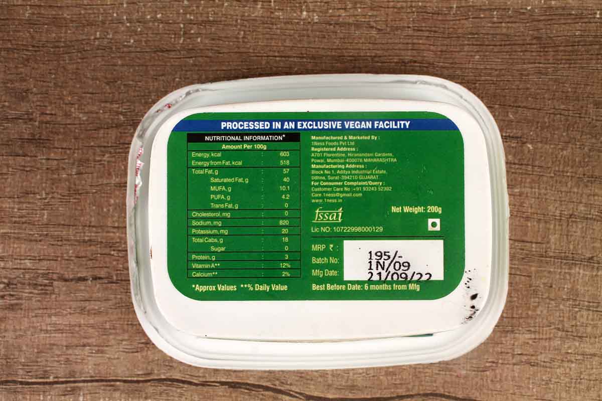 Nutter Healthy Plant Based Dairy Free Herbs & Garlic Vegan Butter 200 Gm