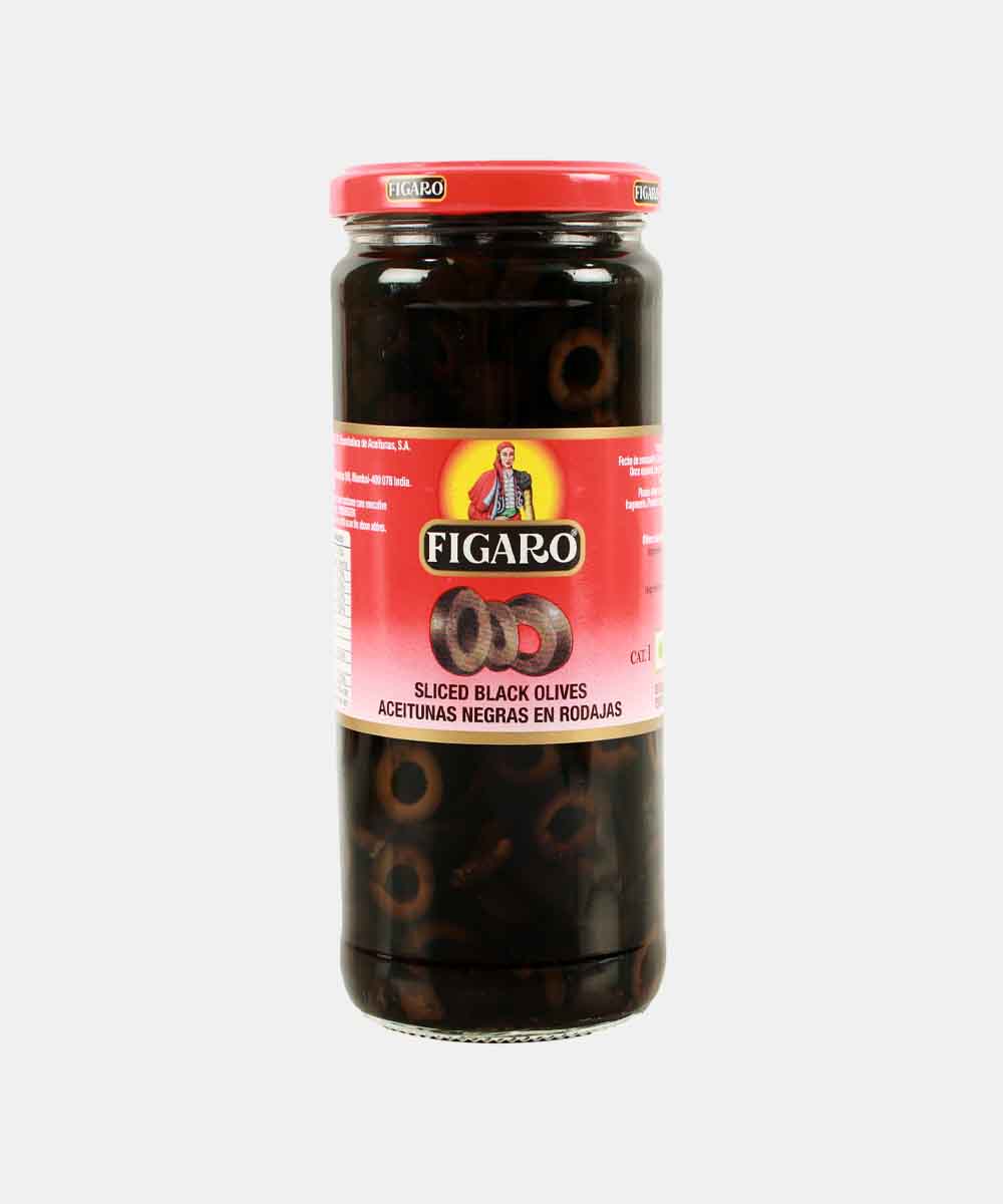 Figaro Black Olives Sliced 450 Gm