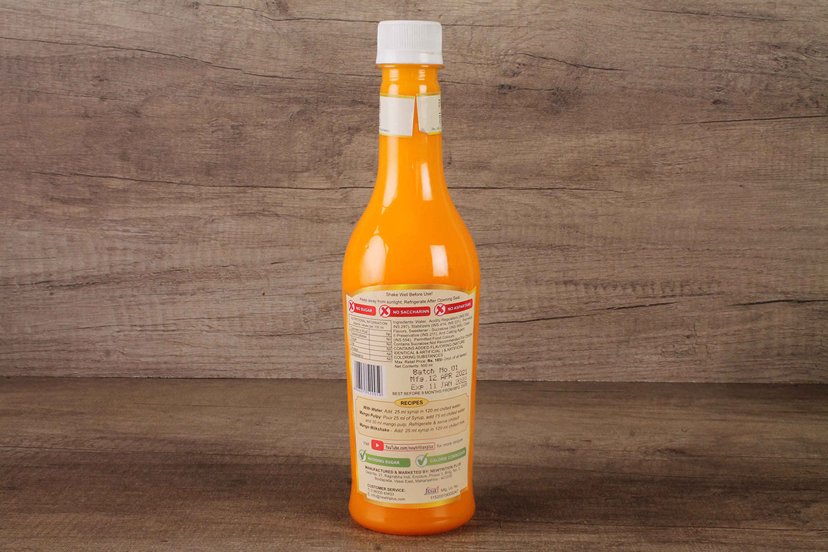 Newtrition Mango Mazaa Sugar Free Syrup 500 Ml