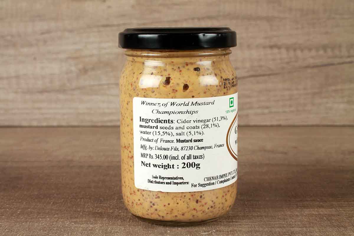 Delouis Fils Grain Mustard With Cider Vinegar 200 Gm
