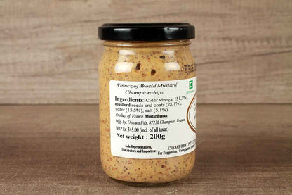 Delouis Fils Grain Mustard With Cider Vinegar 200 Gm