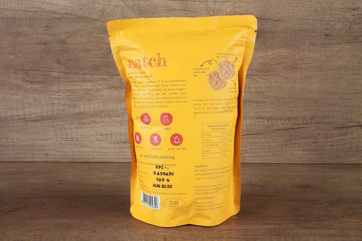 Natch Sweet Chilli Thai Rice Chips 100 Gm