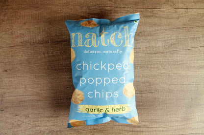 Natch Garlic & Herb Chickpea Popped Chips 55 Gm