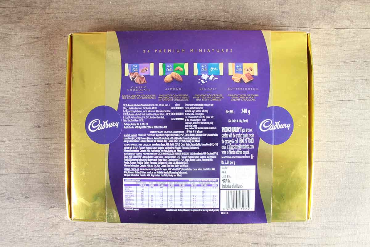 Cadbury Dairy Milk Silk 24 Premium Miniatures Chocolate 250 Gm