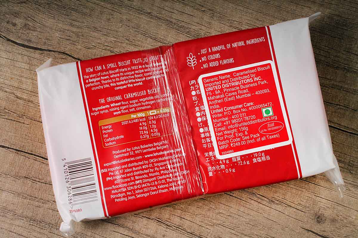 Lotus Biscoff Biscuits 156 Gm