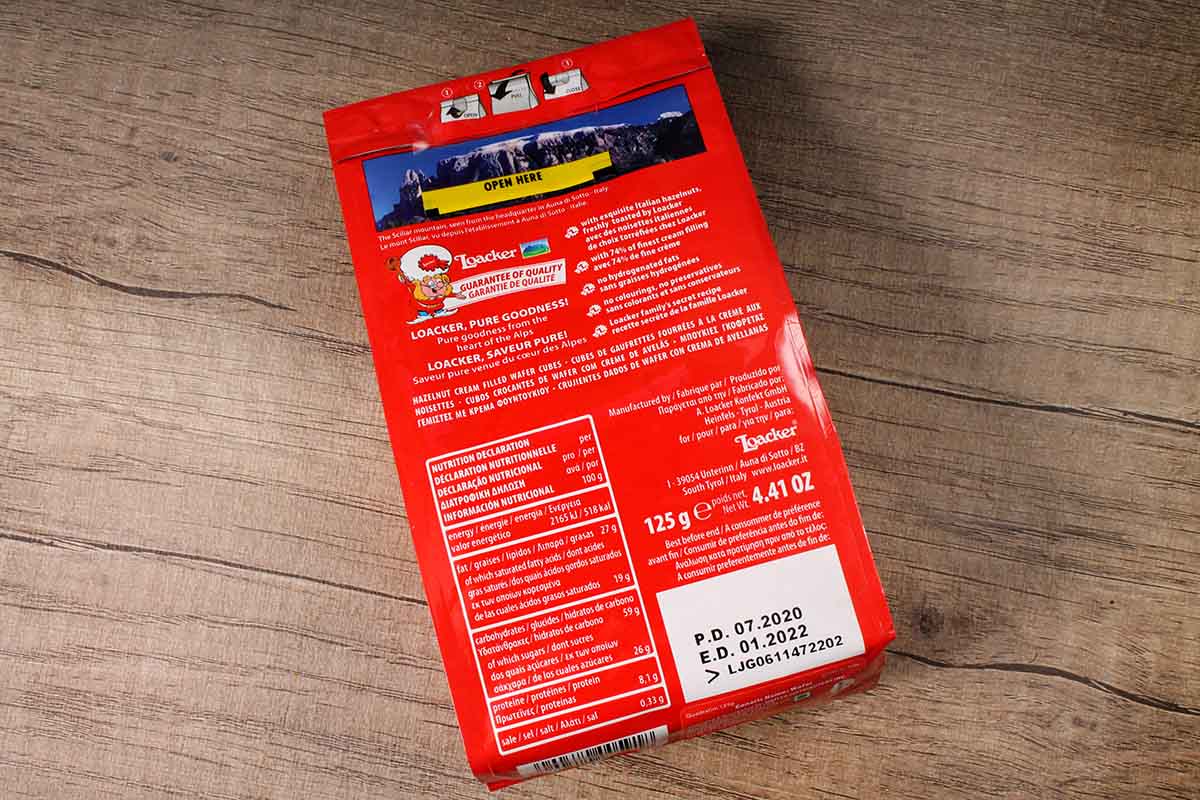 Loacker Napolitaner Wafer 125 Gm