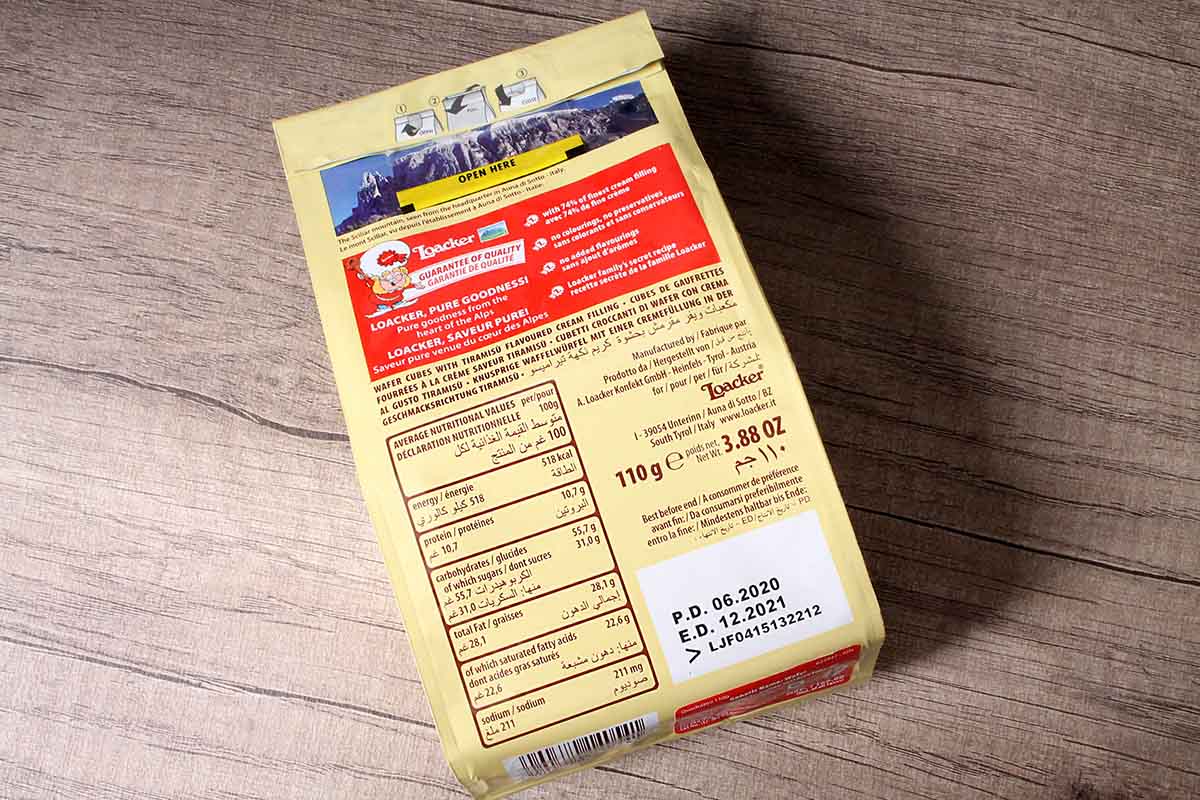 Loacker Tiramisu Wafer Biscuit 110 Gm