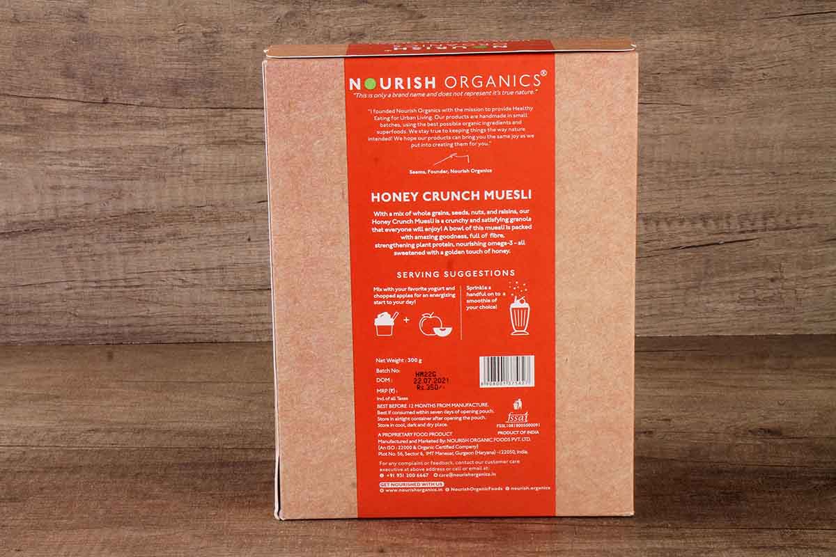 Nourish Organics Honey Crunch Muesli 300 Gm