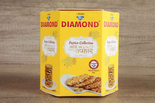 Diamond Peanut Round Chikki 400 Gm