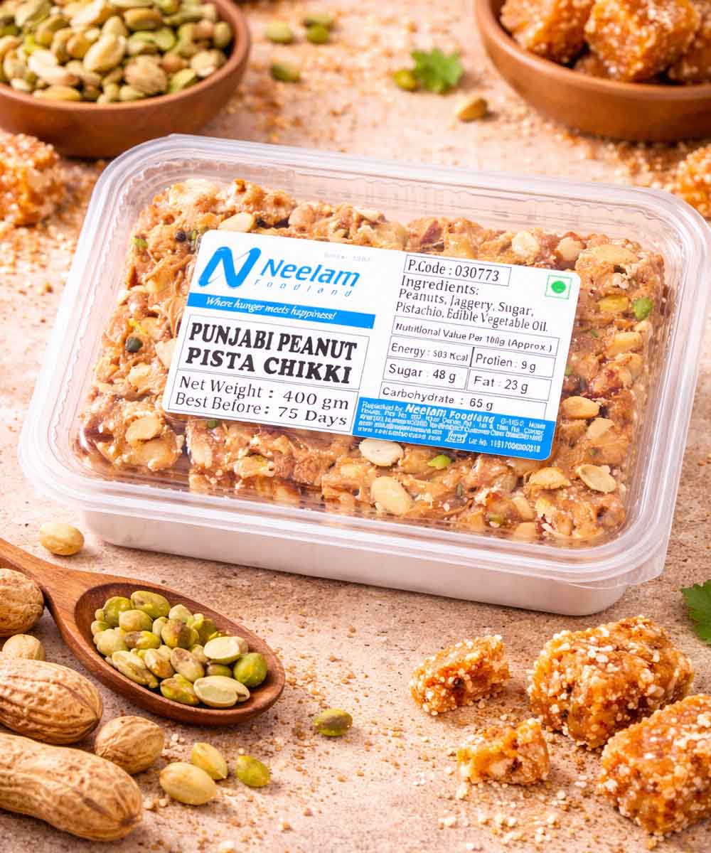 Punjabi Peanut Pista Chikki 400 Gm