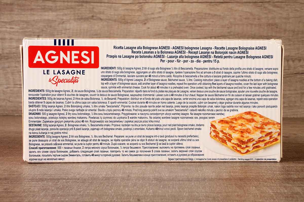 Agnesi Le Lasagne Sheet 500 Gm
