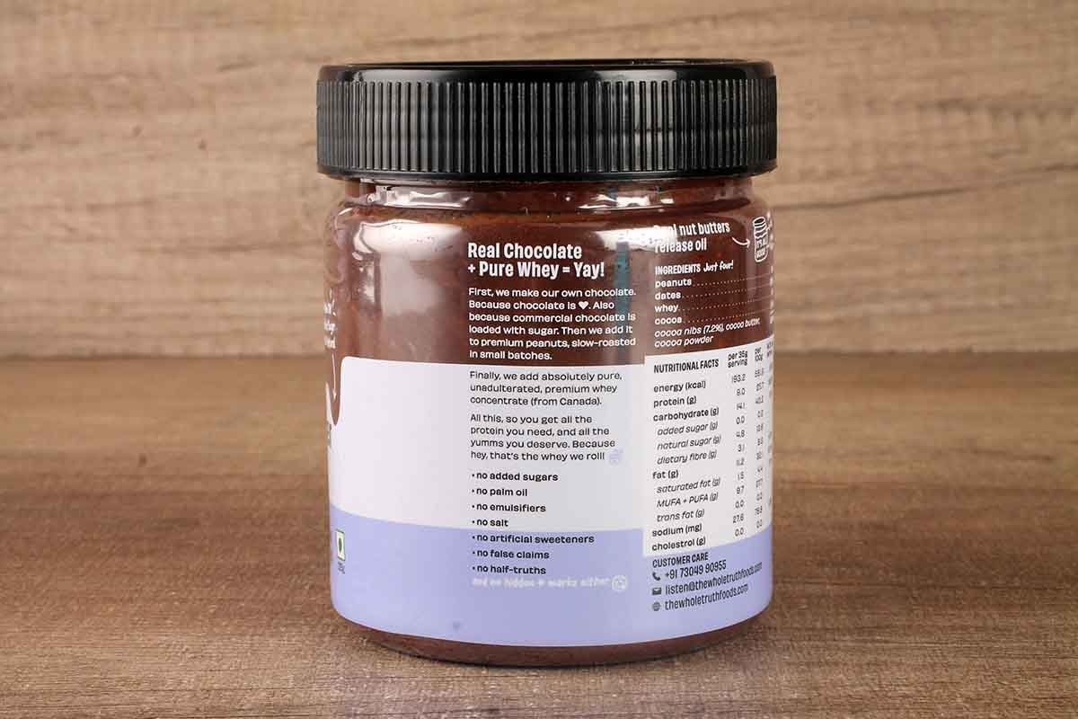 The Whole Truth Dark Chocolate Protein Peanut Butter Crunchy 325 Gm