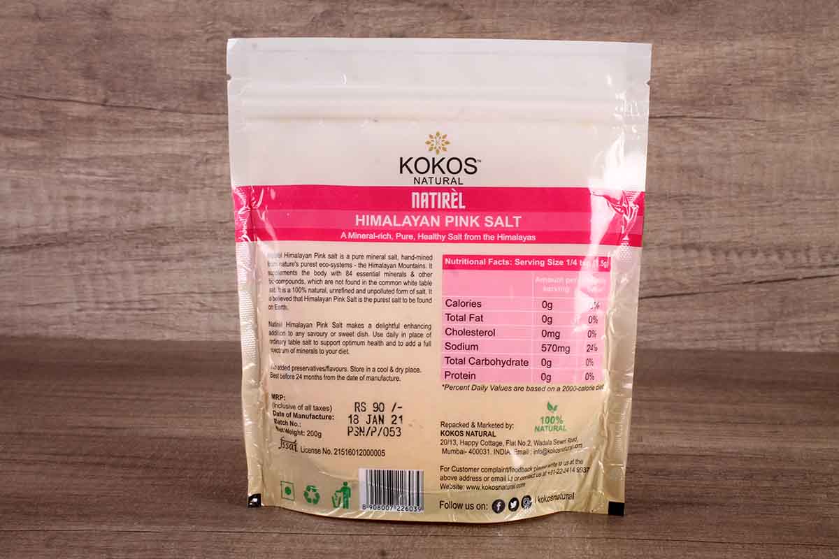 Kokos Natural Himalayan Pink Salt 200 Gm