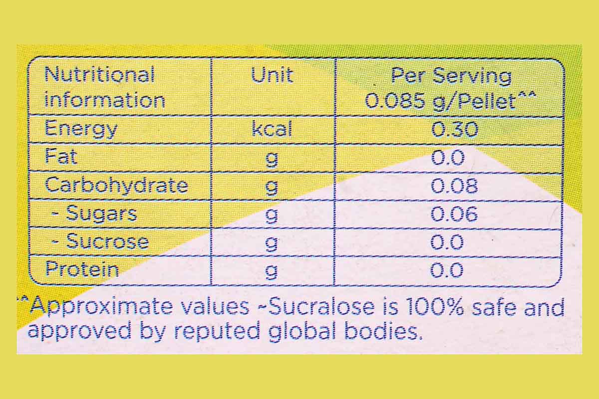 Sugar Free Natura Zero Calories 300 Pellets 25.5 Gm
