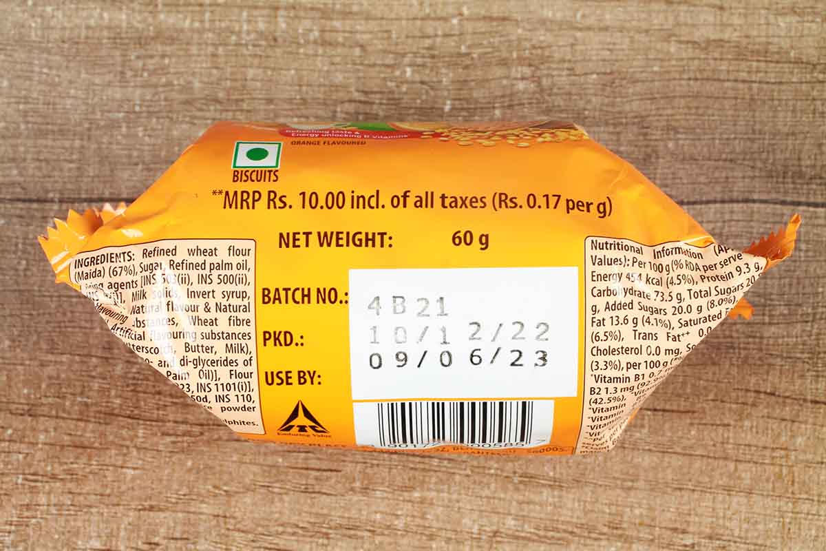 Sunfeast Marie Light Vita Orange Biscuits 60 Gm