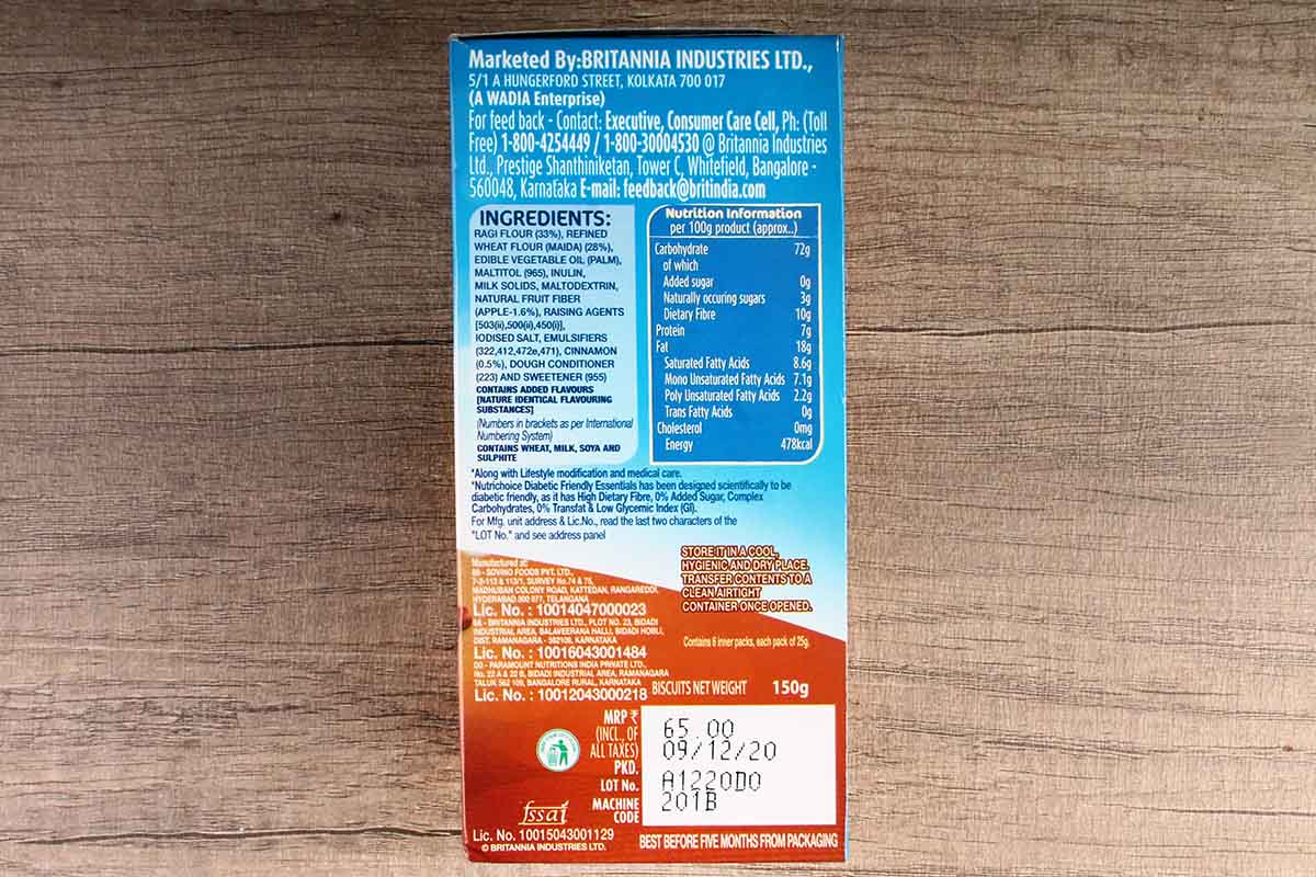 Britannia Ragi Cookies 150 Gm