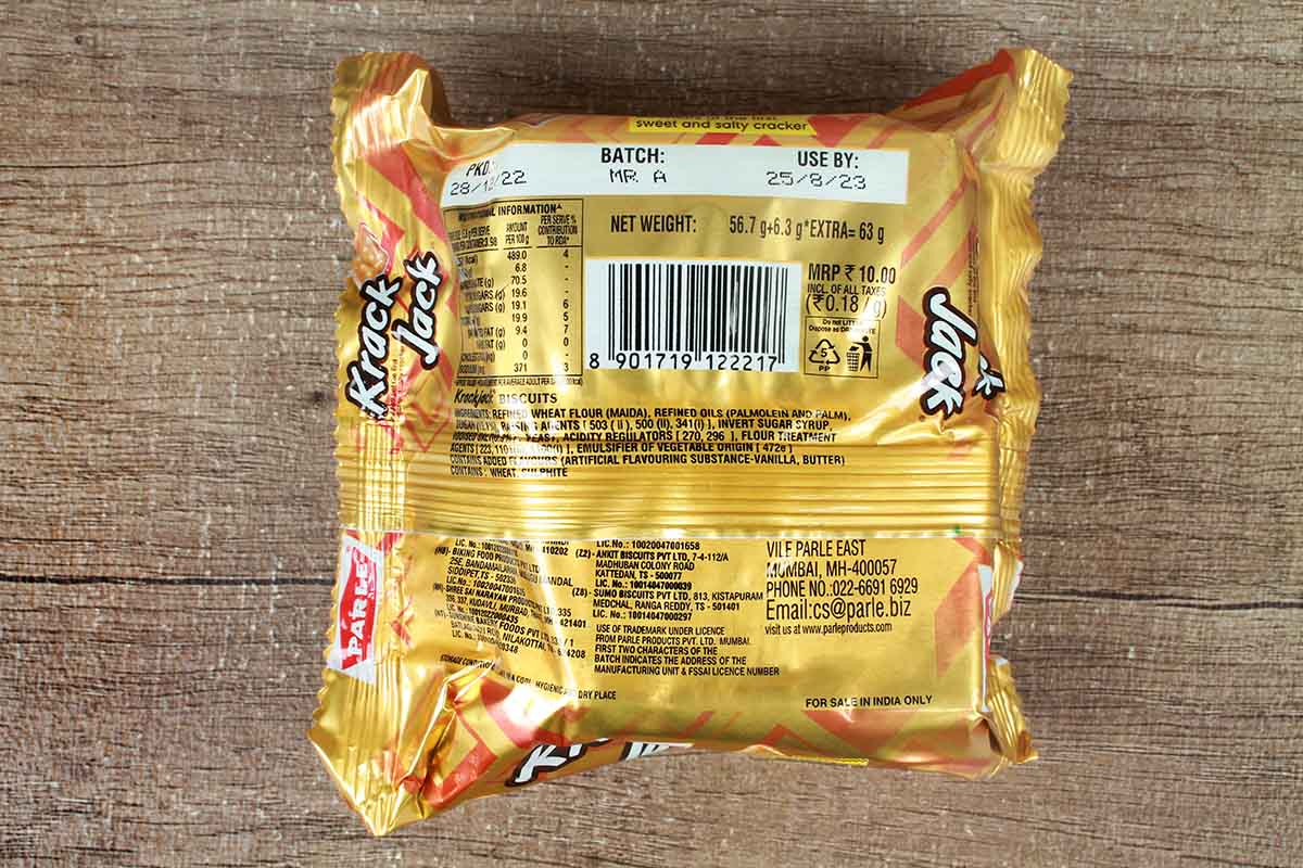 Parle Krack Jack Biscuits 63 Gm