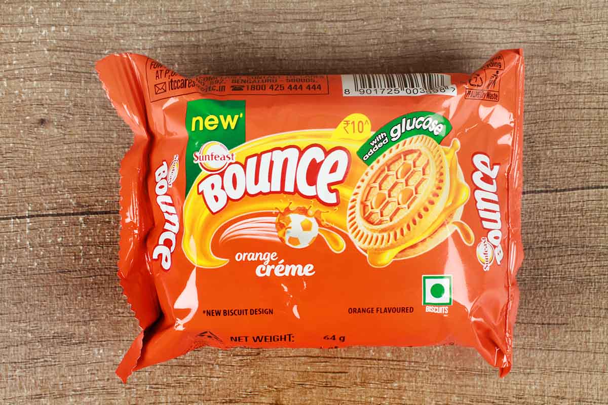 Sunfeast Bounce Orange Creme Biscuits 62 Gm