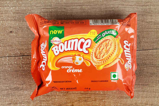 Sunfeast Bounce Orange Creme Biscuits 62 Gm