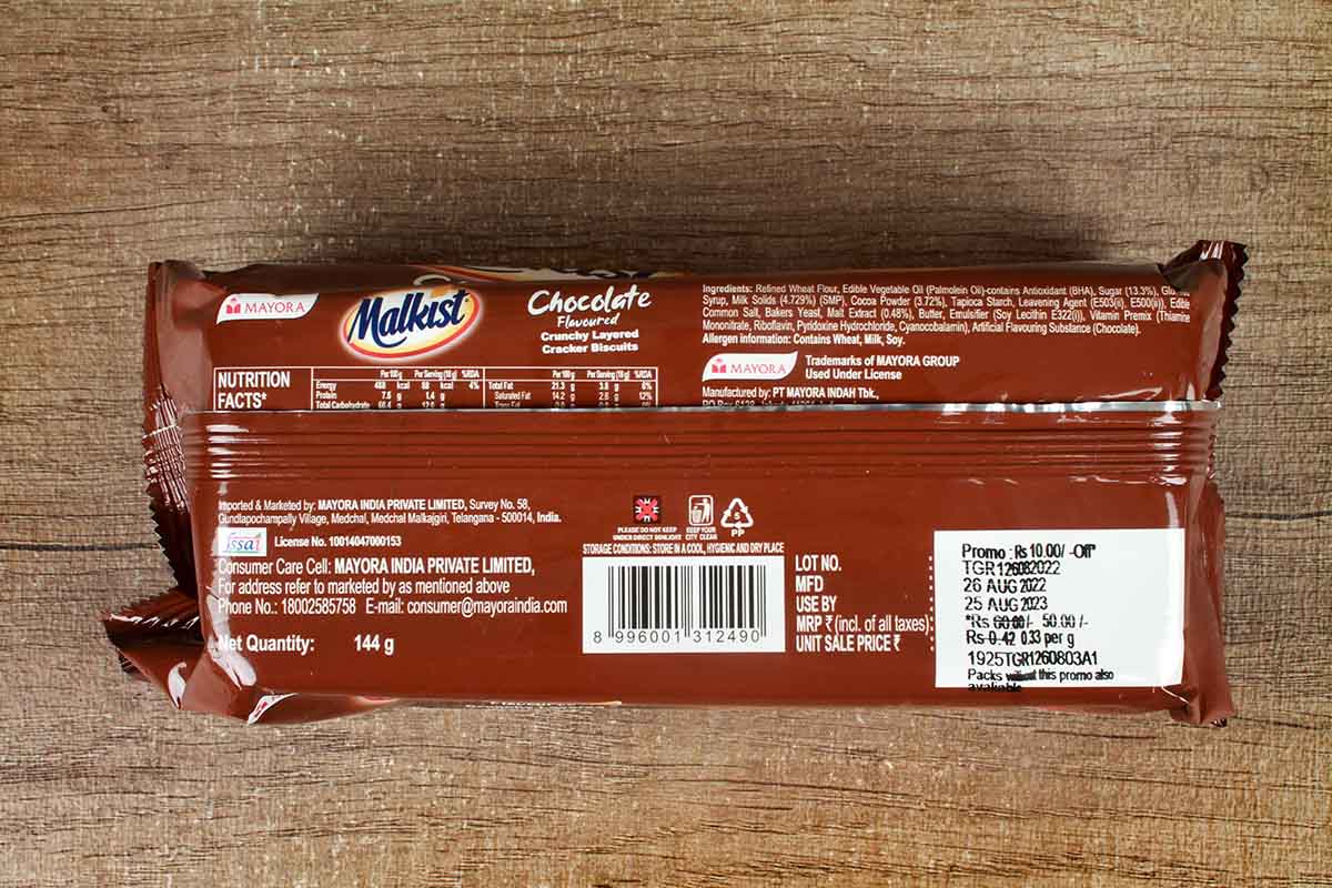 Malkist Chocolate Biscuits 144 Gm