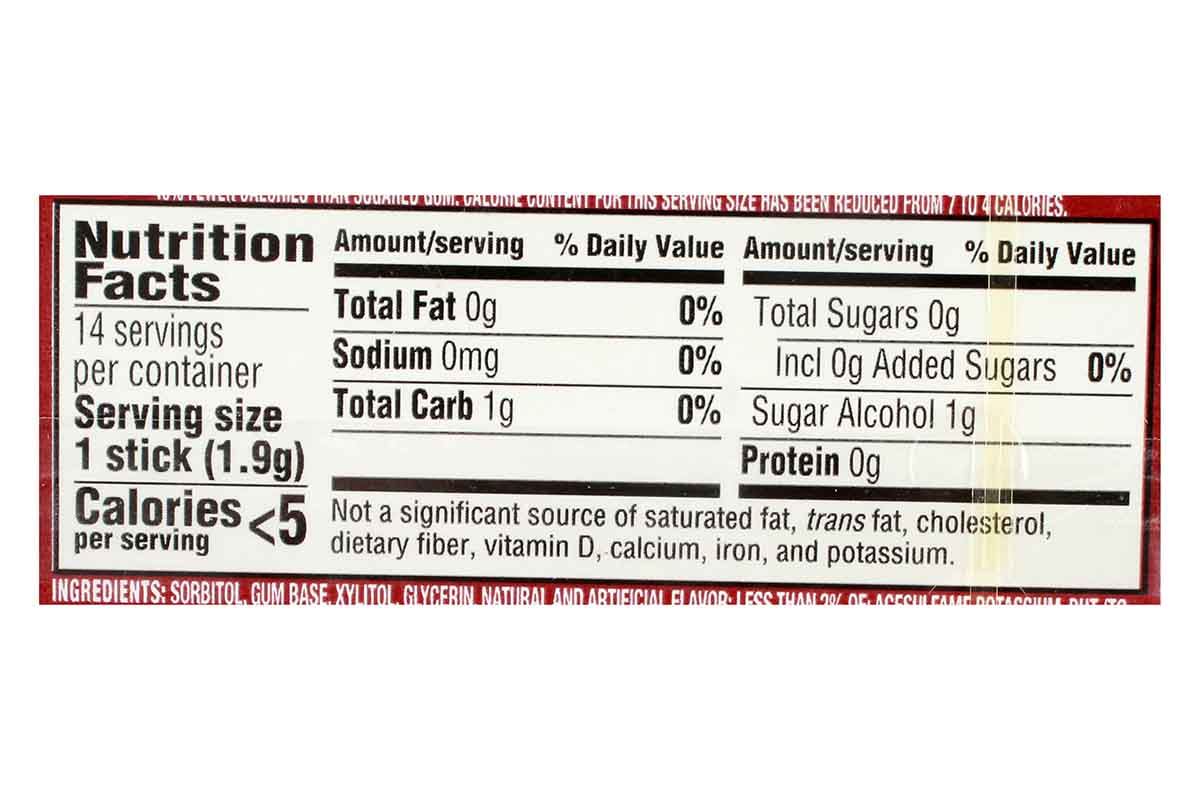 Trident Cinnamon Gum 14 Stick
