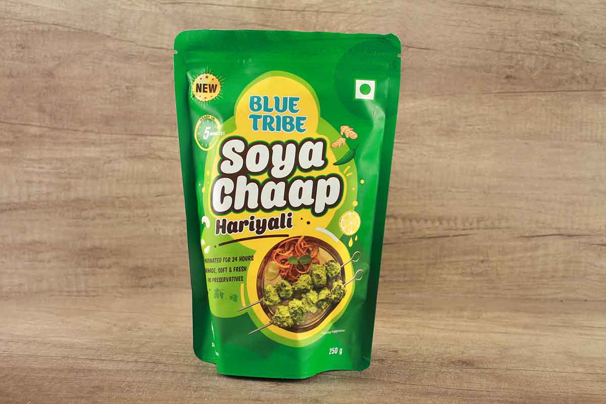 Blue Tribe Soya Chaap Hariyali 250 Gm