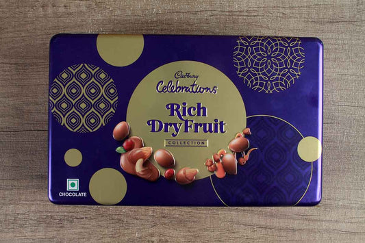 Cadbury Celebrations Rich Dry Fruit Collection Tin 177 Gm