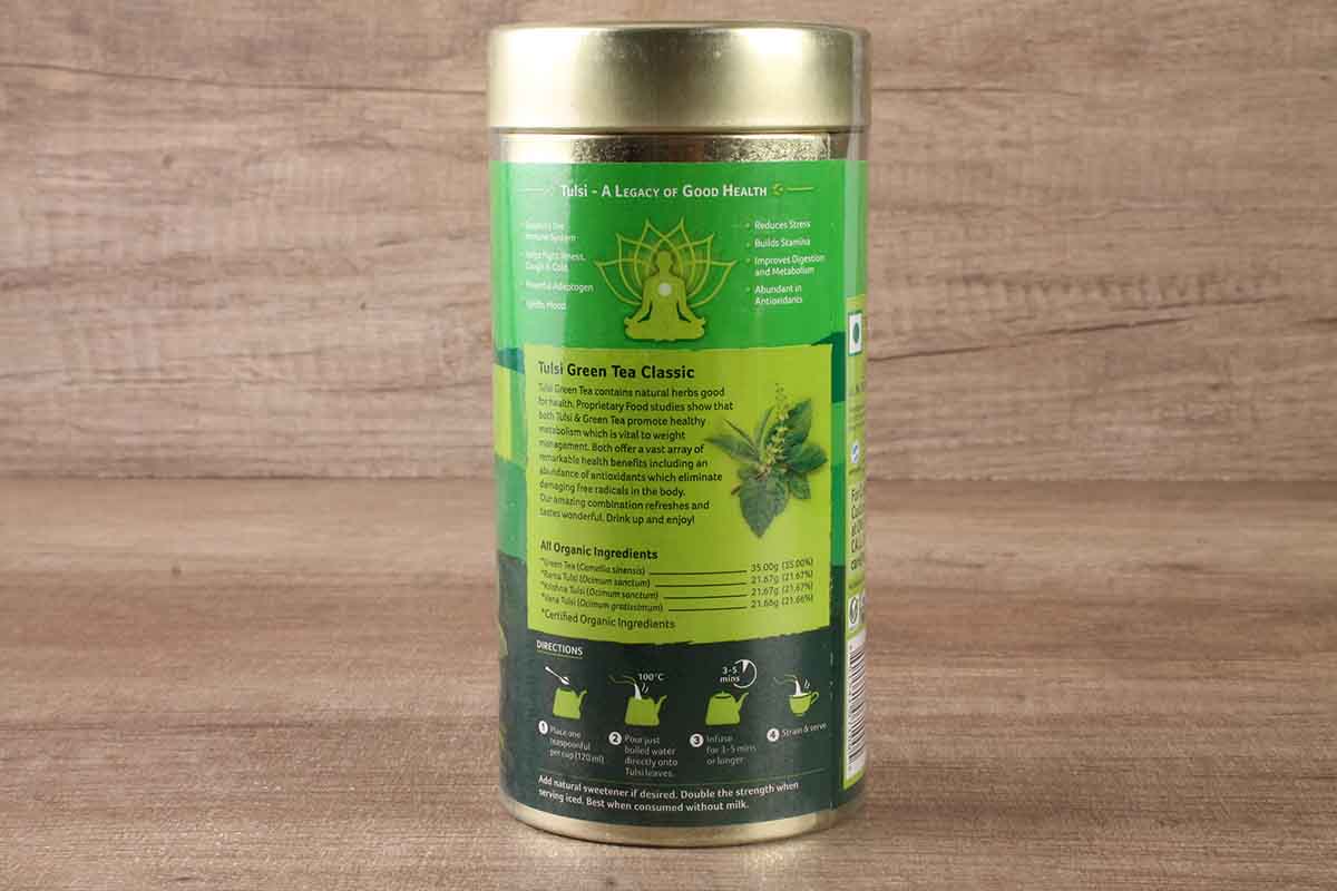 Organic India Classic Tulsi Green Tea Tin 100 Gm
