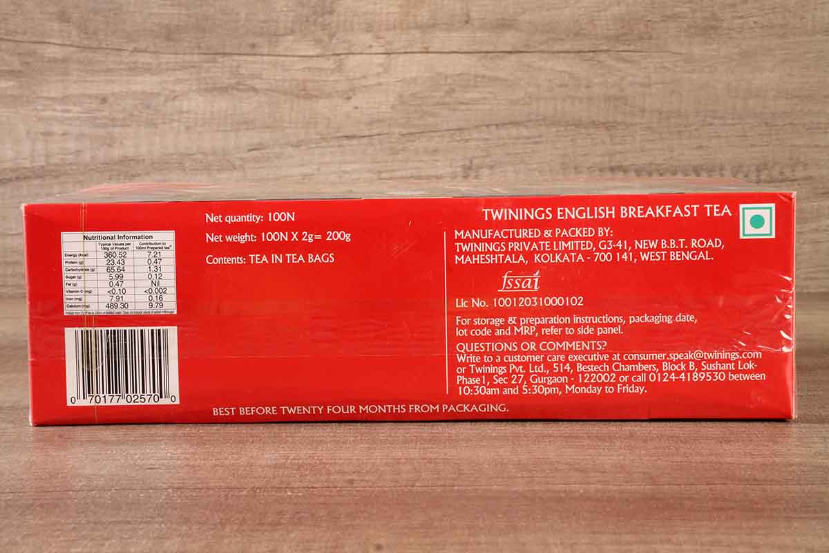 Twinings English Breakfast Tea 100 Bag