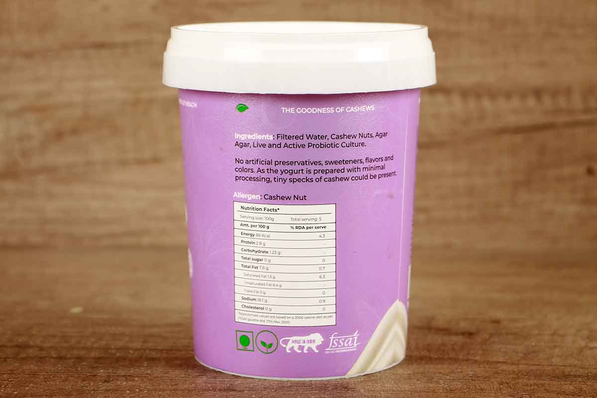 Yogutty Original Plain Cashew Yogurt 500 Gm