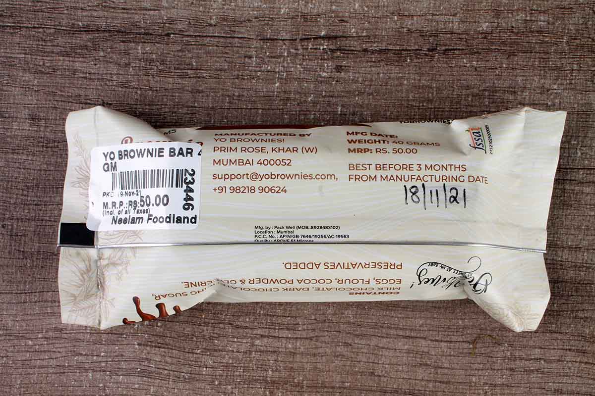 Yo Brownie Bar 40 Gm