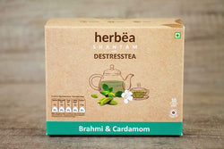 herbea shantam destress brahmi and cardamom tea 10 sachets 15
