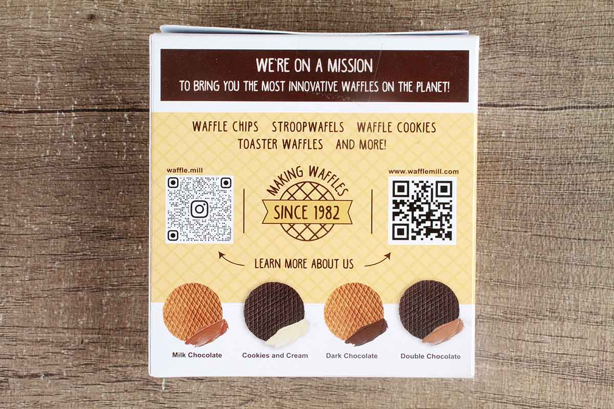 Waffle Mill Milk Chocolate Crumbly & Chocolate Filled Waffle Cookies 70 Gm