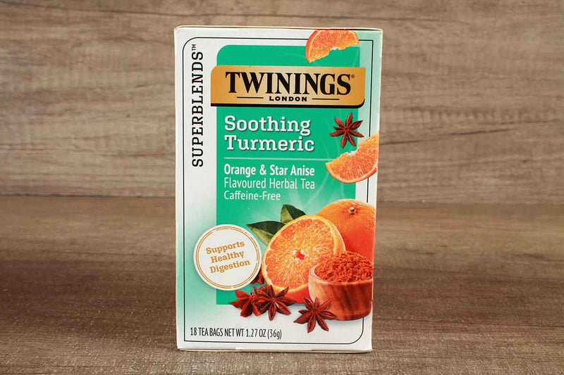 twinings soothing turmeric orange & star anise green tea 18 bags