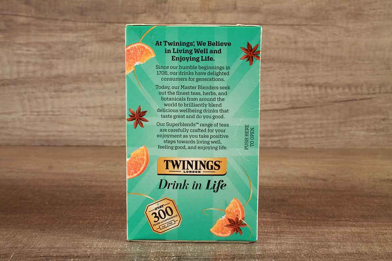 twinings soothing turmeric orange & star anise green tea 18 bags