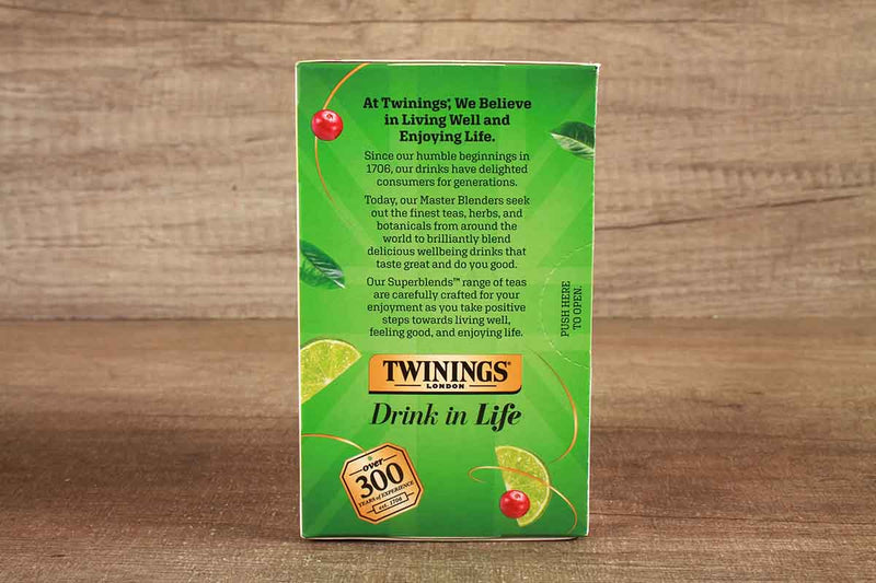 twinings energizing matcha cranberry & lime green tea 18 bags