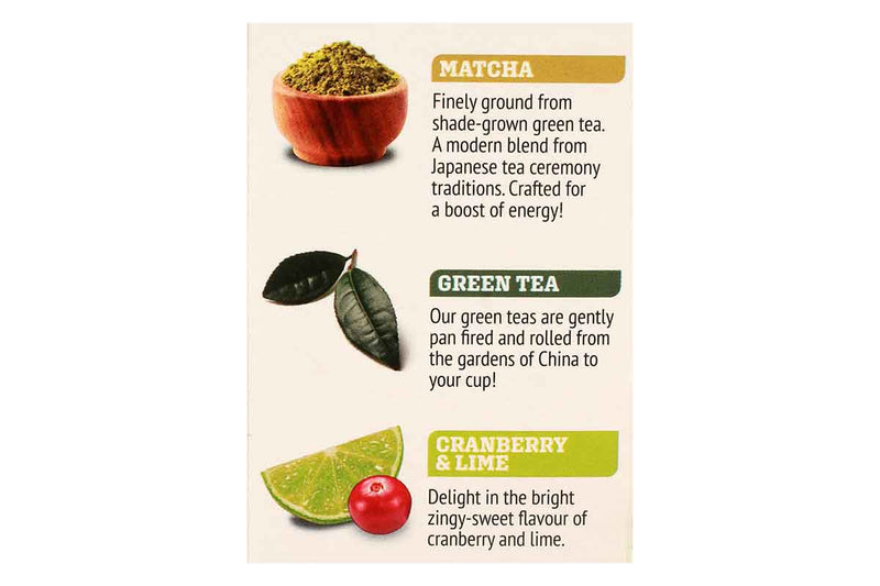 twinings energizing matcha cranberry & lime green tea 18 bags