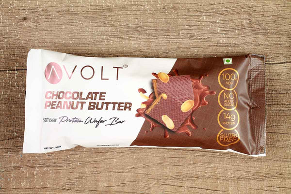 avolt chocolate peanut butter protein wafer bar