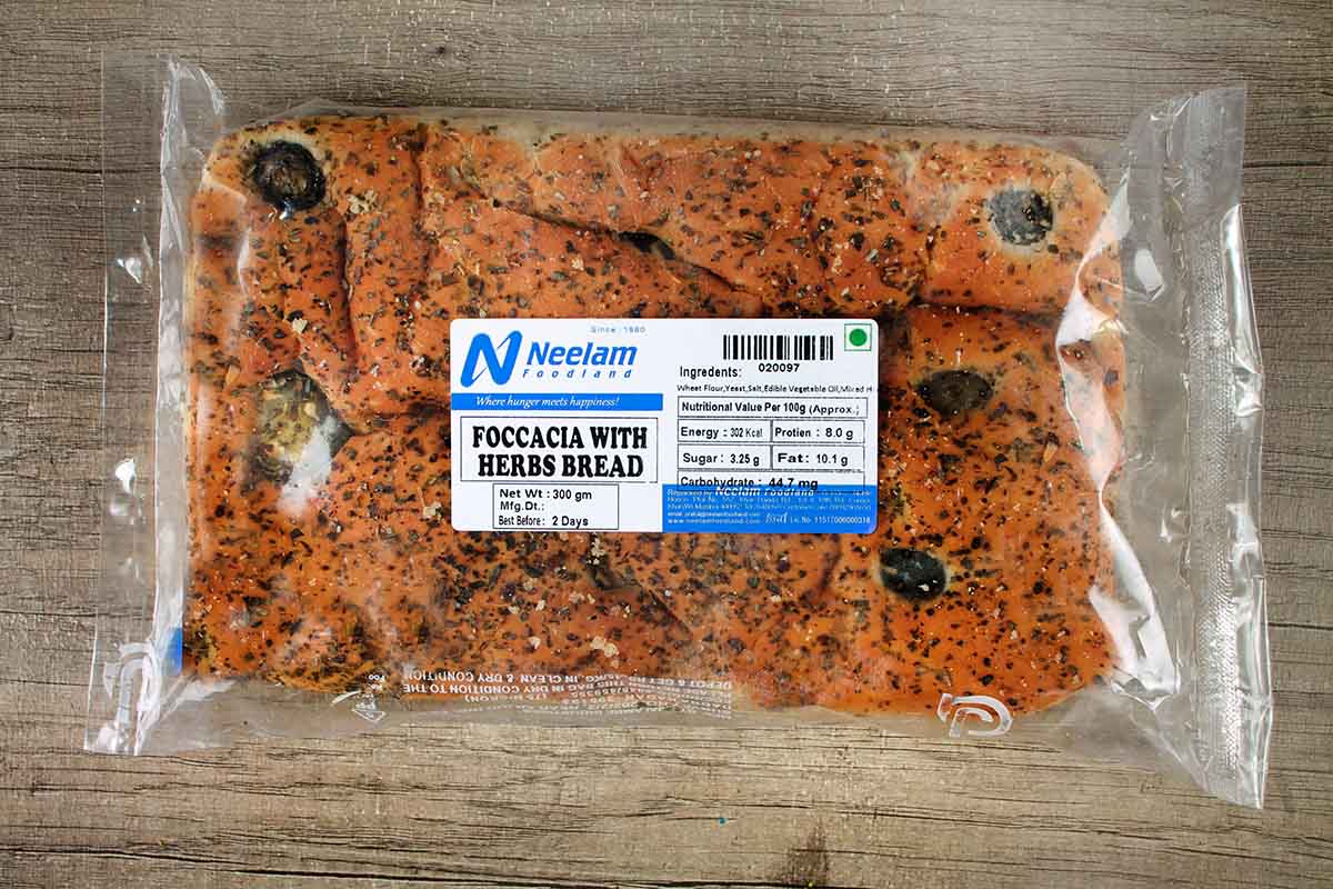 Foccacia With Herbs Bread 300 Gm