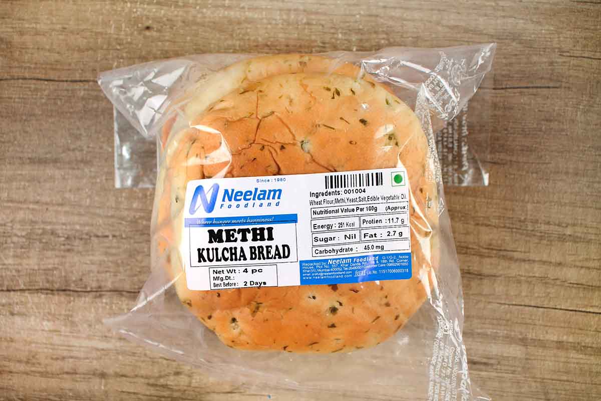 Methi Kulcha Bread 4 Pieces 290 Gm