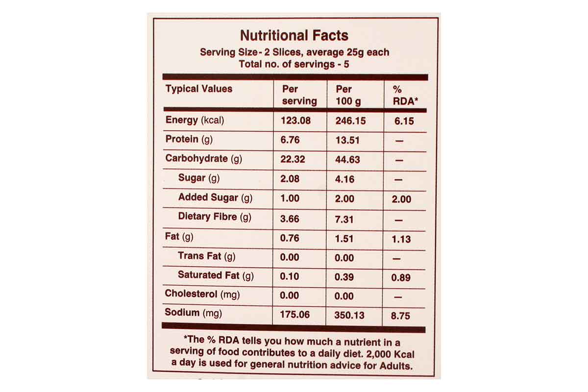 The Health Factory Zero Maida  Multigrain Bread 250 Gm
