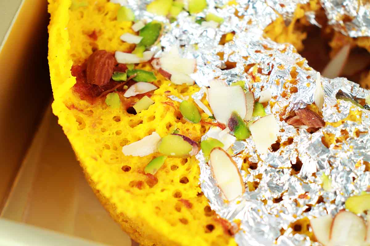 Desi Ghee Ghevar Sweet 1 Piece