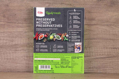 Gits Palak Paneer Ready Meals 285 Gm
