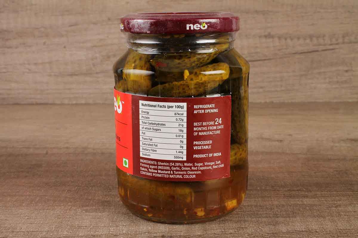 Neo Foods Spicy Gherkins 350 Gm