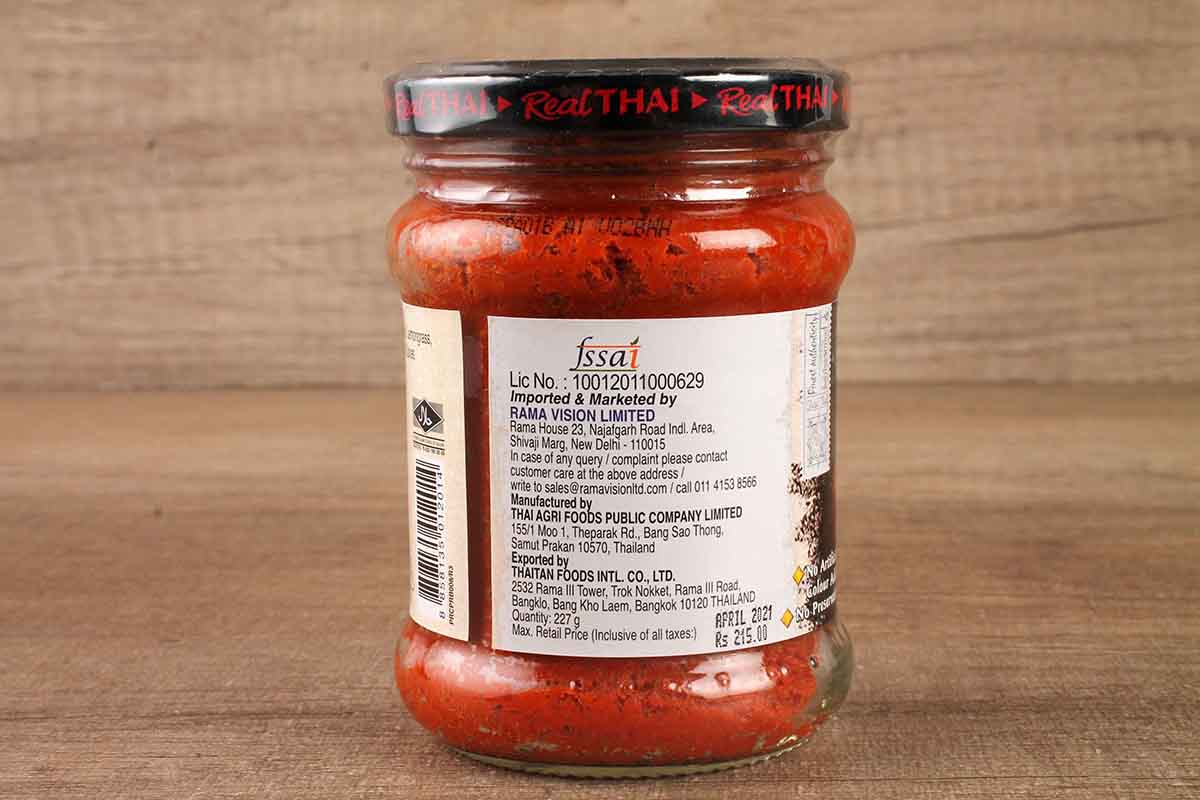 Real Thai Red Curry Paste 227 Gm