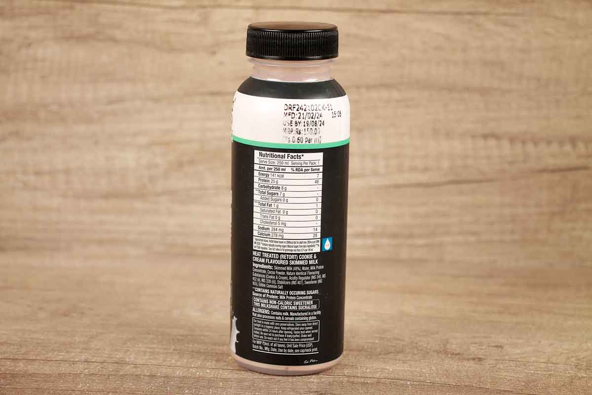 Epigamia 25G Protein Cookies And Cream Milkshake 250 Ml