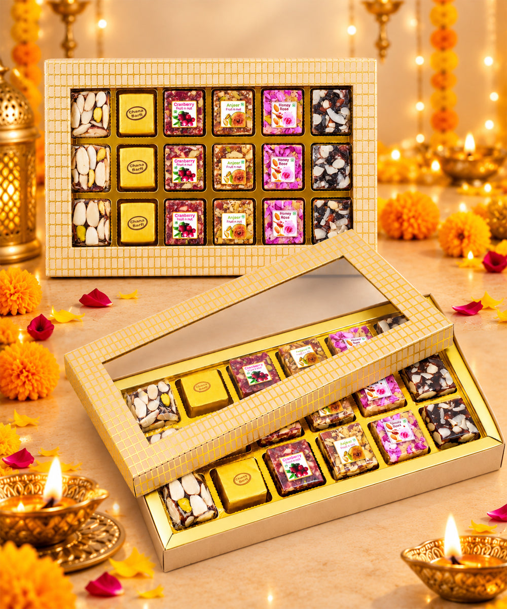 Swarn Vaibhav Diwali Sweet Treasure Box 18 Pieces