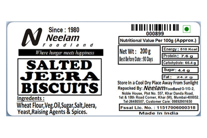 Salted Jeera Biscuits 200 Gm
