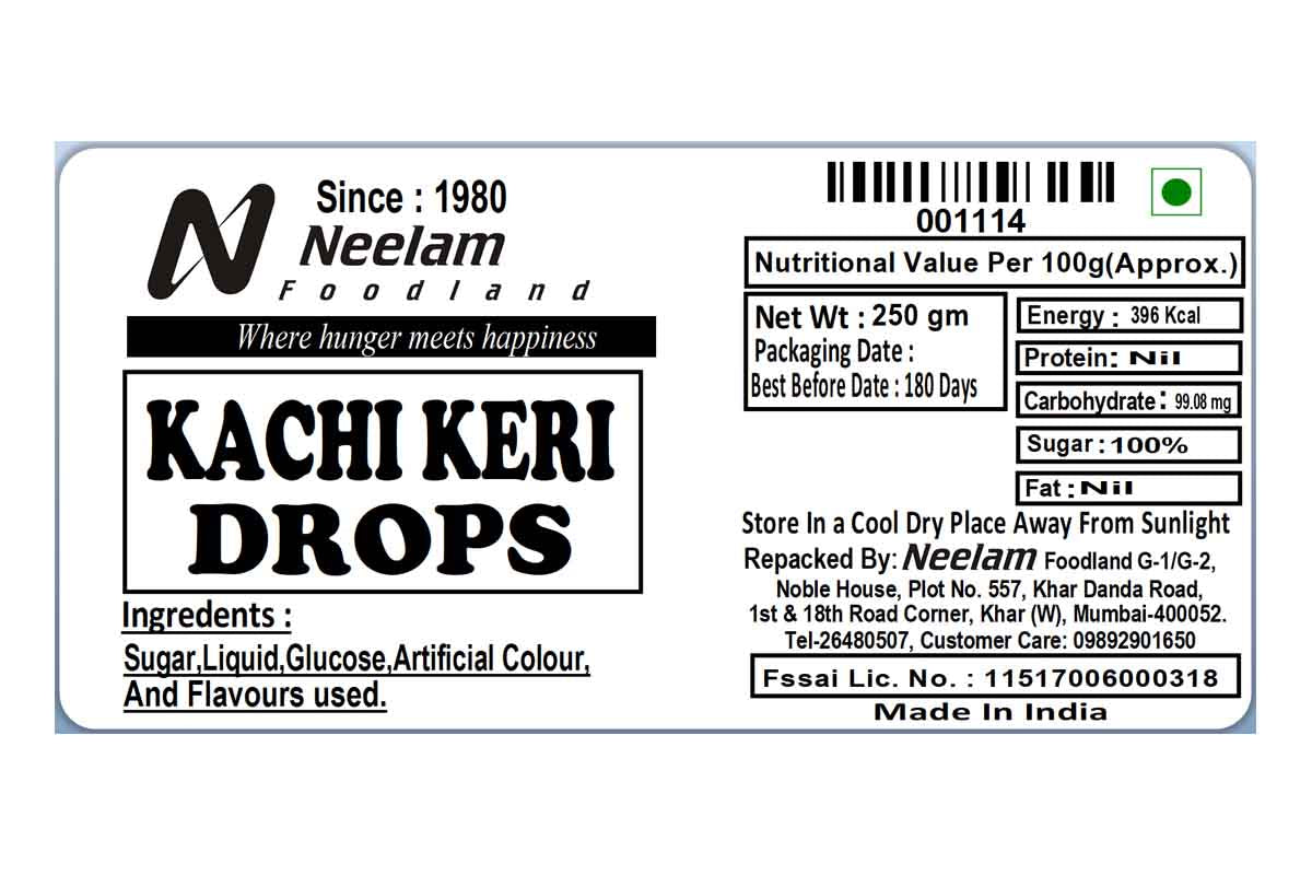 Kachi Keri Drops 250 Gm