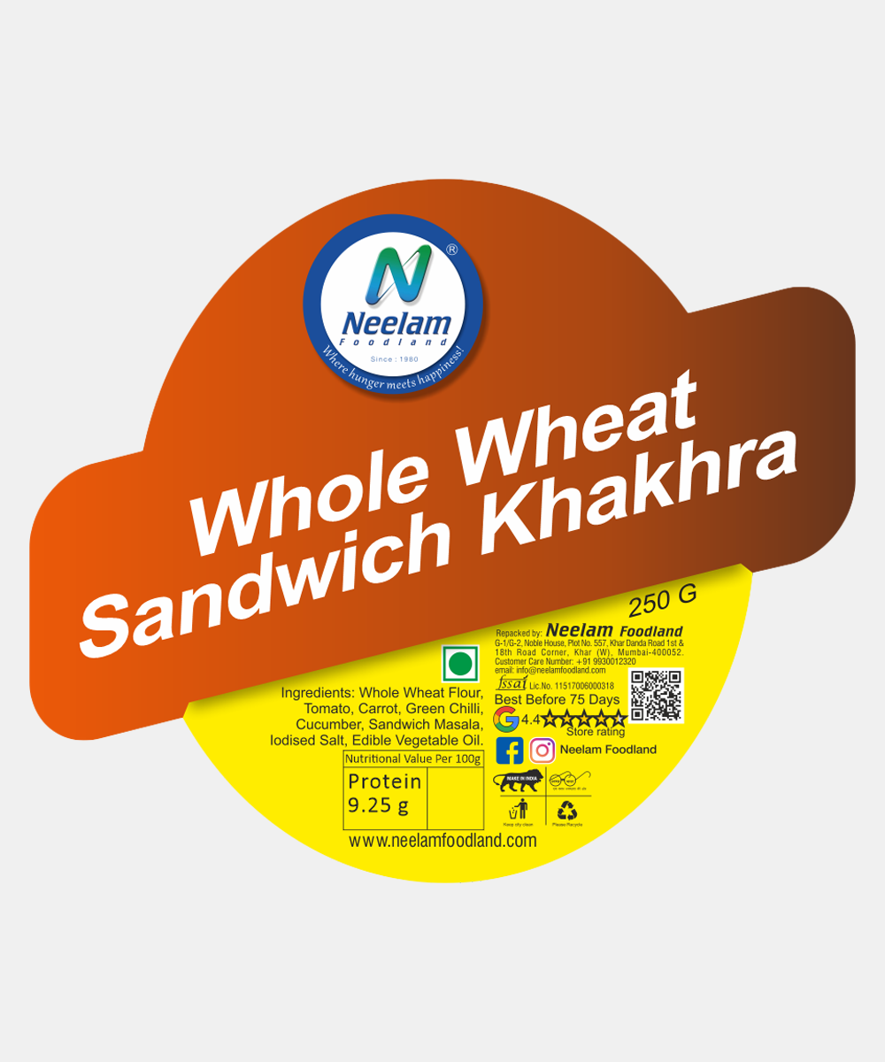 Whole Wheat Sandwich Khakhra 250 Gm